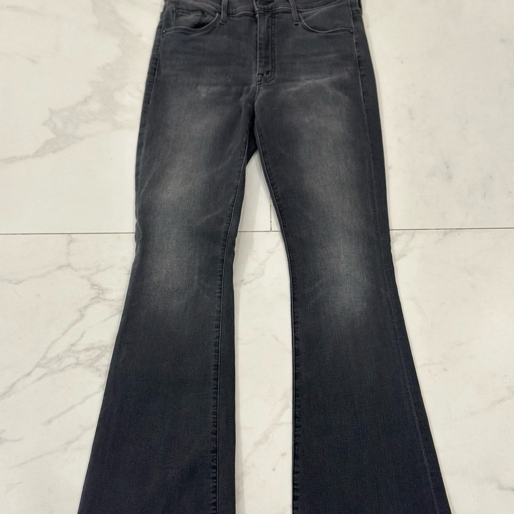 MOTHER Dark Gray Wide Leg Jeans - Picture 4 of 8